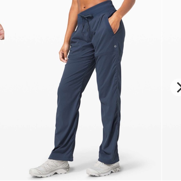 lululemon athletica Pants - Lululemon grey/blue studio dance pant (unlined)